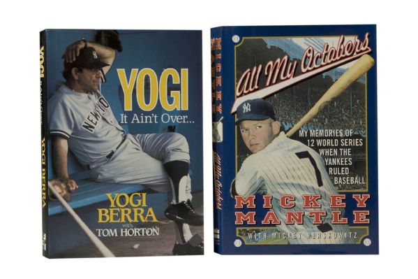 Pair of Signed Books - Mickey Mantle's "All My Octobers" and Yogi Berra's "It Ain't Over"  