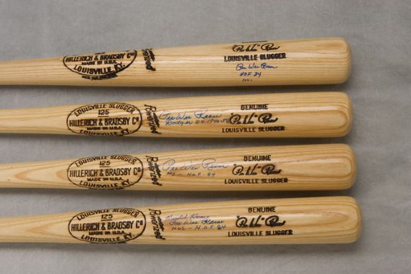 Large Lot of 47 Pee Wee Reese Signed Model Bats 