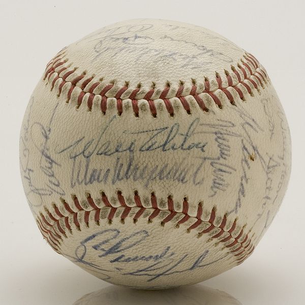 1966 NL Champion Los Angeles Dodgers Team Signed Baseball  