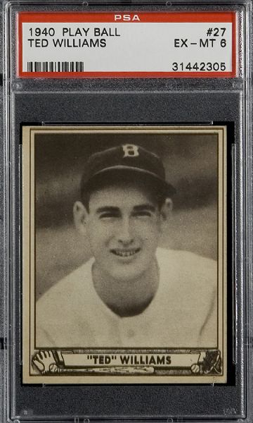 1940 Play Ball #27 Ted Williams PSA 6 EX-MT 