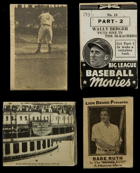 Group of (4) 1920's-30's Flip Books including Babe Ruth  