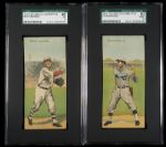 1911 T201 Mecca Double Folder SGC Graded Group of 9 including Evers/Chance  