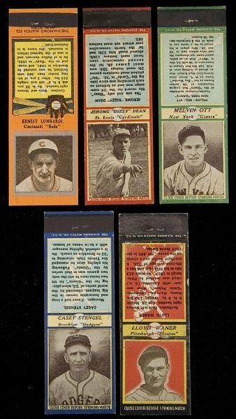 1934-36 Baseball Matchbook Cover Large Collection of 272 