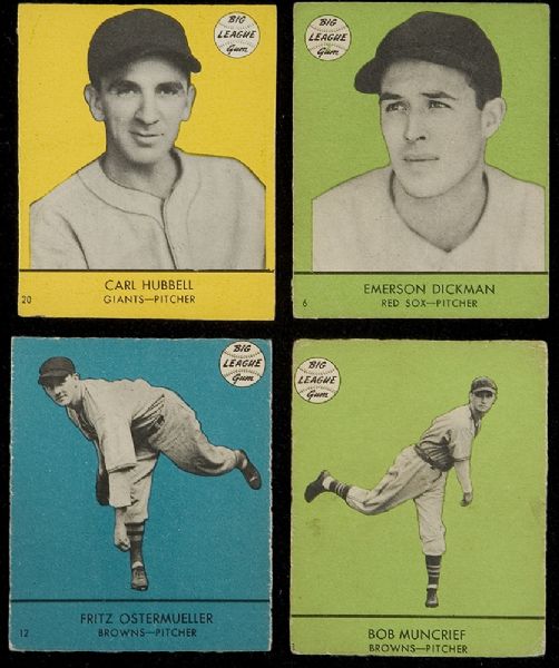 1941 Goudey Baseball Group of 17 (16 different) including Hubbell  