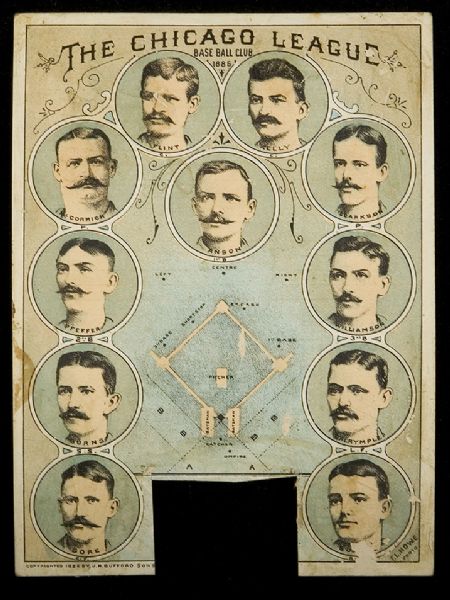 1886 Lorillard Chicago League Base Ball Club Card  