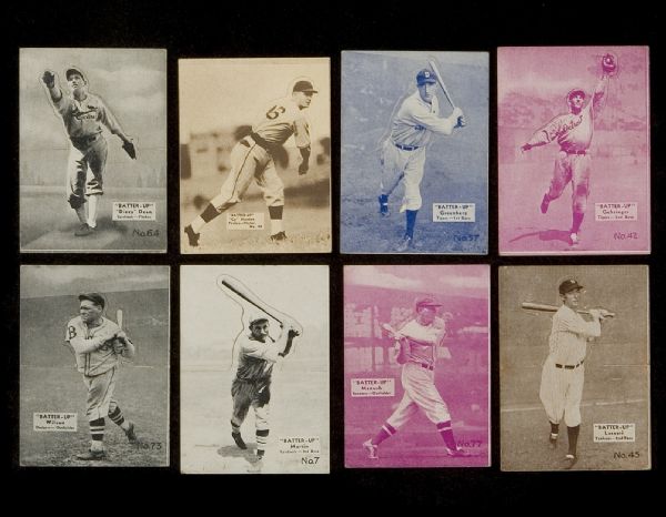 1934-36 R318 Batter-Ups Group of 38 Different including Dean & Greenberg  