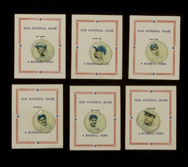 1938 Our National Game Pins Complete Set of 30 
