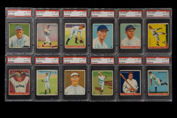 1933 Goudey Baseball Lot of 29 Different including 10 Hall of Famers - All PSA 6 EX-MT  