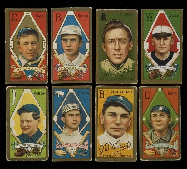 1911 T205 Gold Border Group of 74 (71 different) including Johnson, Young, Speaker & Joss  