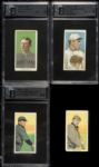 1909-11 T206 Group of 13 GAI Graded HOFERs including Cobb, Johnson, Speaker, Mathewson, & Young (2) 