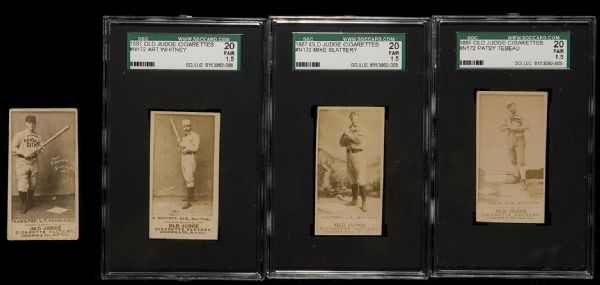 1887-90 N172 Old Judge SGC Graded Lot of 7 Different  