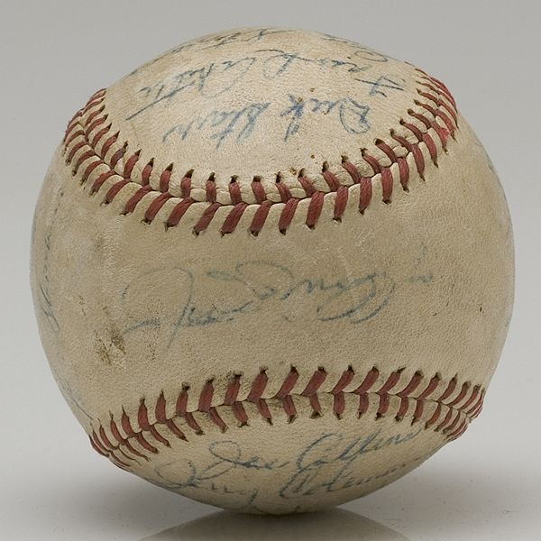 1948 New York Yankees Spring Training Ball signed by 18 including Joe DiMaggio 