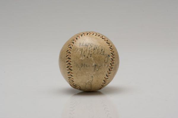 c. 1927 Babe Ruth and Miller Huggins Signed Baseball  