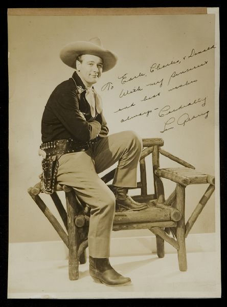 Lou Gehrig Inscribed "Rawhide" Publicity Photo