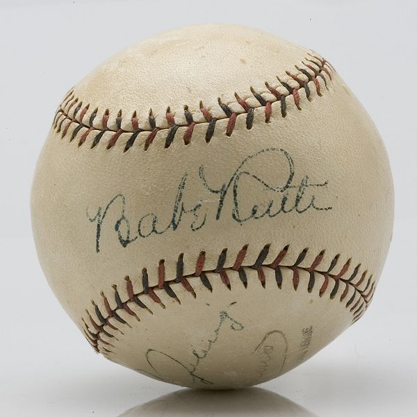 Babe Ruth / Lou Gehrig Autographed Baseball  