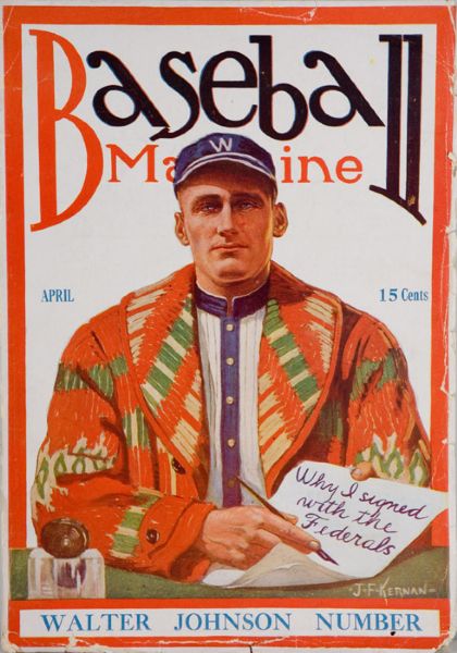 Superb "Walter Johnson Issue" 1915 Baseball Magazine 