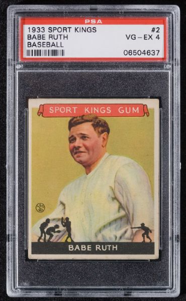1933 Goudey Sport Kings #2 Babe Ruth PSA 4 VG-EX 