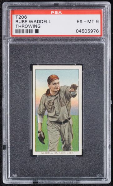 1909-11 T206 Rube Waddell (Throwing) PSA 6 EX-MT 