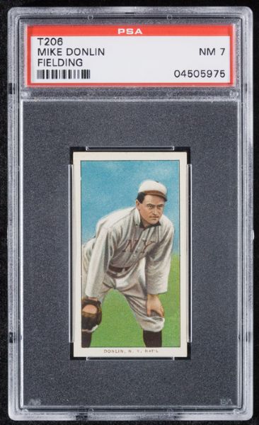 1909-11 T206 Mike Donlin (Fielding) PSA 7 NM 