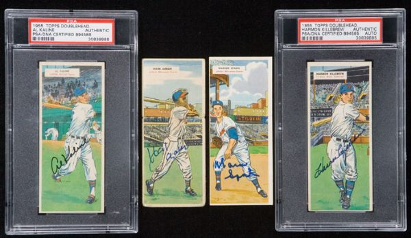 1955 Topps Doubleheaders Autographed Near Set (55 of 66)  