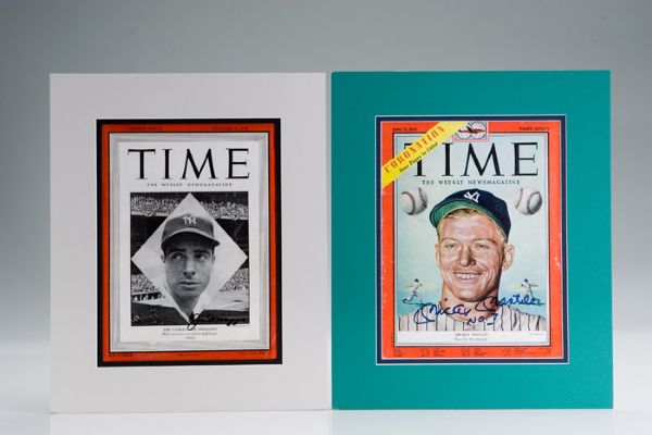 Mickey Mantle and Joe DiMaggio Signed TIME Magazines (both PSA/DNA 10) 