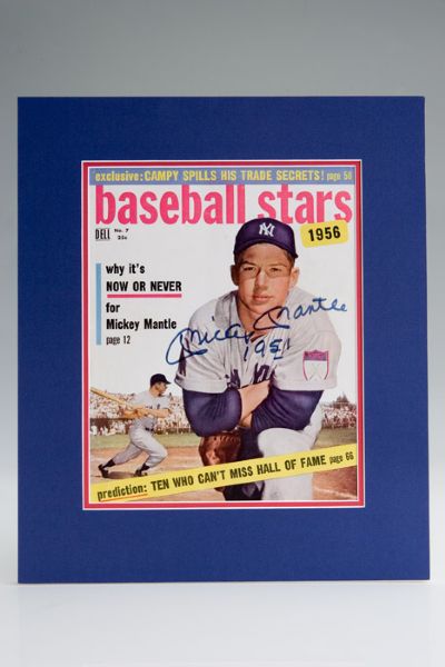 Mickey Mantle Signed Baseball Stars Magazine (PSA/DNA Graded 10)