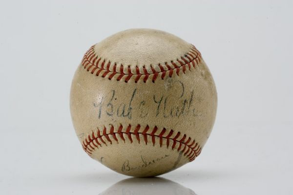 Babe Ruth Signed Baseball with Jackie Robinson & Others 