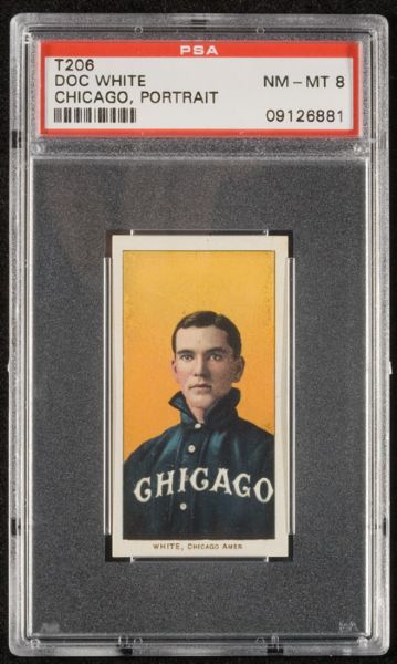 1909-11 T206 Doc White (Chicago Portrait) PSA 8 NM-MT 