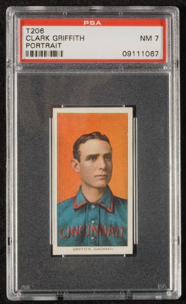 1909-11 T206 Clark Griffith (Portrait) PSA 7 NM 