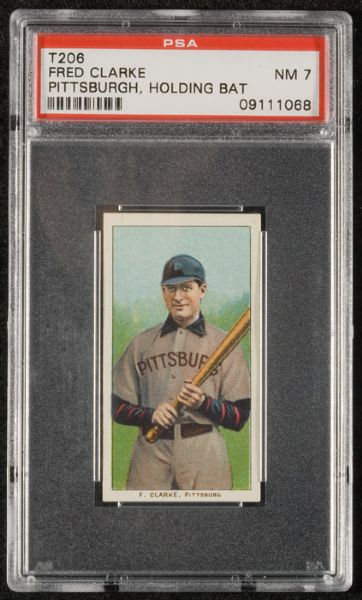 1909-11 T206 Fred Clarke (with Bat) PSA 7 NM 