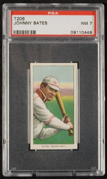 1909-11 T206 Johnny Bates PSA 7 NM 
