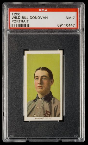 1909-11 T206 Wild Bill Donovan (Portrait) PSA 7 NM 