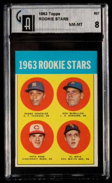 1963 Topps #537 Pete Rose Rookie GAI 8 NM-MT 