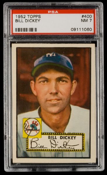 1952 Topps #400 Bill Dickey PSA 7 NM 