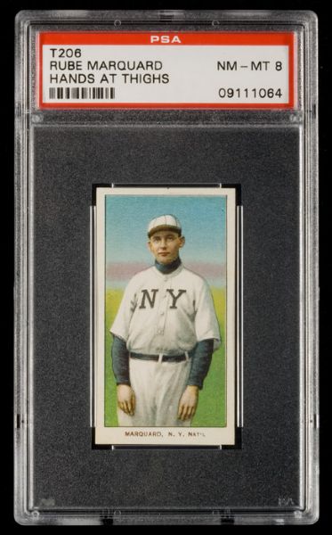 1909-11 T206 Rube Marquard (Hands at Thighs) PSA 8 NM-MT 