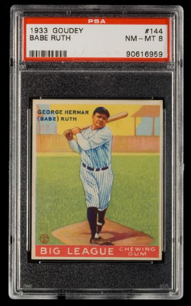 1933 Goudey #144 Babe Ruth PSA 8 NM-MT 