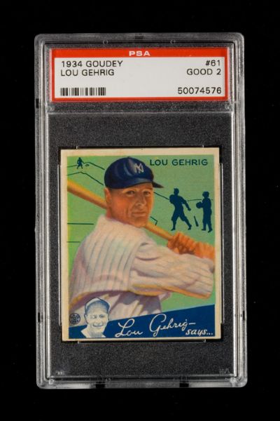 1934 Goudey #61 Lou Gehrig PSA 2 GD 