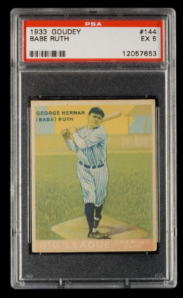 1933 Goudey #144 Babe Ruth PSA 5 EX 