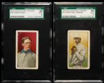 1909 E95 Philadelphia Caramel (2) - Christy Mathewson & Johnny Evers - Both SGC 30 GOOD 
