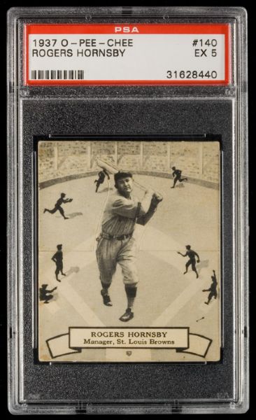 1937 O-Pee-Chee #140 Rogers Hornsby PSA 5 EX 