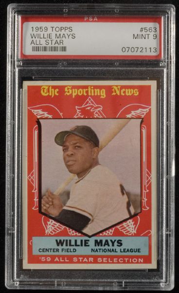 1959 Topps #563 Willie Mays All Star PSA 9 MINT 