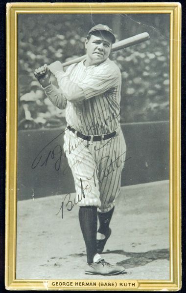 Babe Ruth Autographed 1934 R309-1 Goudey Premium 