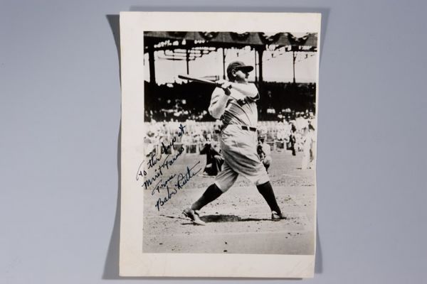 Babe Ruth Signed 8" x 10" Photograph (PSA/DNA graded 9)