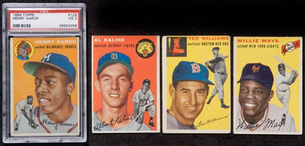 1954 Topps Baseball Complete Set of 250 