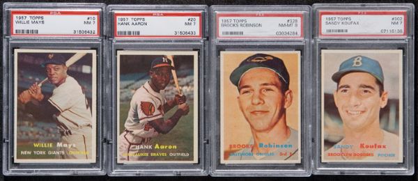1957 Topps Baseball Complete Set of 407 + Checklists & Inserts