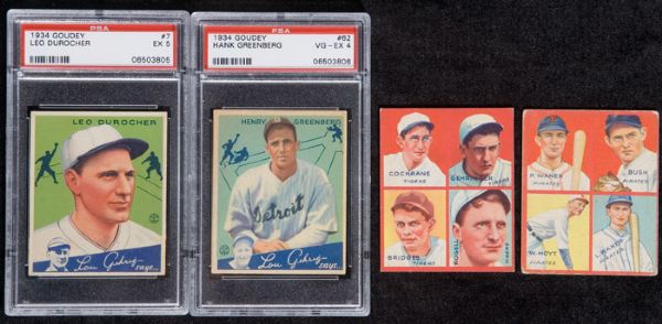 1934 & 1935 Goudey Baseball Group of 12 Different (11 Hall of Famers) 