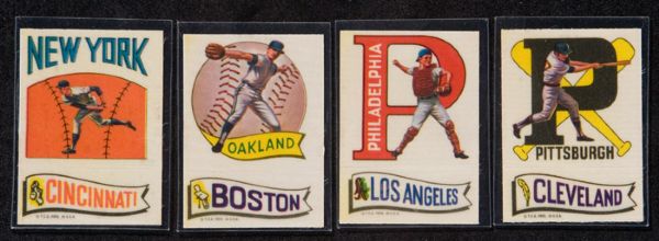 1974 Topps Baseball Action Emblem Cloth Stickers Complete Set of 24 
