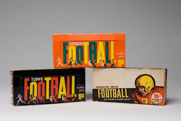 19581959& 1960 Topps CFL Empty 5 Cent Display Boxes 