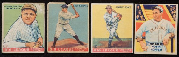 1933-36 Childhood Collection of Over 100 Goudeys Diamond Stars Etc with Many Hall of Famers + Extras 