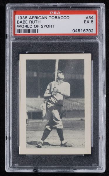 1939 African Tobacco Large Babe Ruth PSA 5 EX